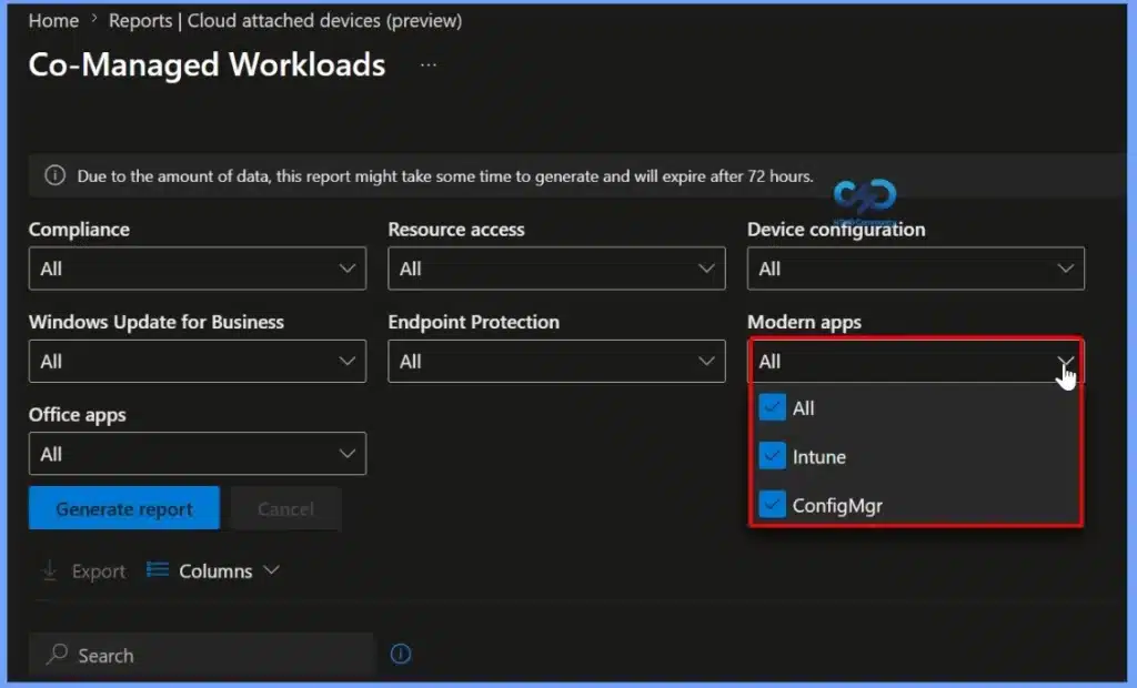 Use Intune Co-Management Workloads Report to Verify Workloads and Monitor Co-Managed Devices 6 Use Intune Co-Management Workloads Report to Verify Workloads and Monitor Co-Managed Devices - Fig.5