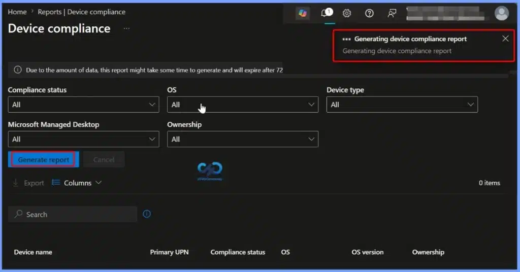 Microsoft Intune Device Compliance Report for Managed Devices - Fig.2