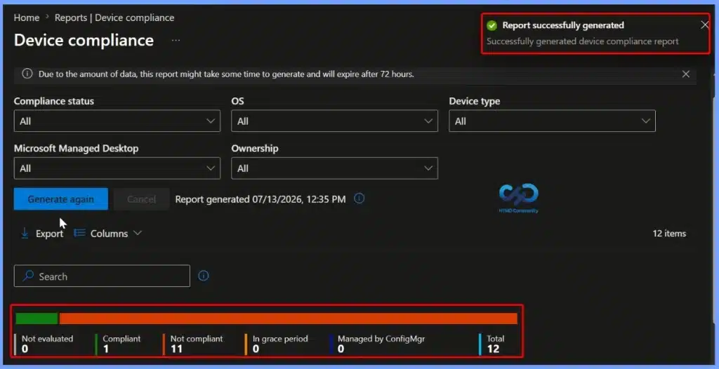 Microsoft Intune Device Compliance Report for Managed Devices - Fig.3
