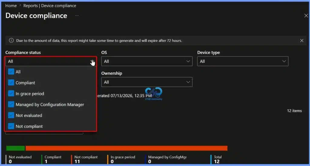 Microsoft Intune Device Compliance Report for Managed Devices - Fig.4
