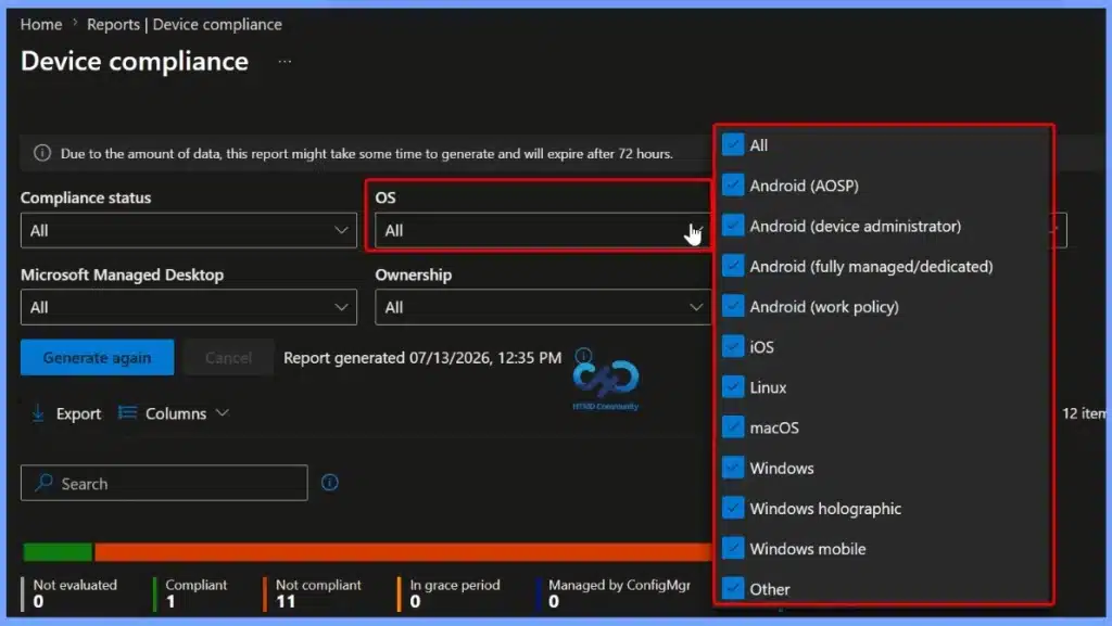 Microsoft Intune Device Compliance Report for Managed Devices - Fig.5