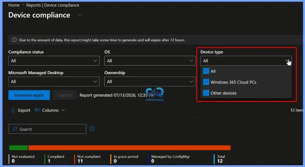 Microsoft Intune Device Compliance Report for Managed Devices - Fig.6