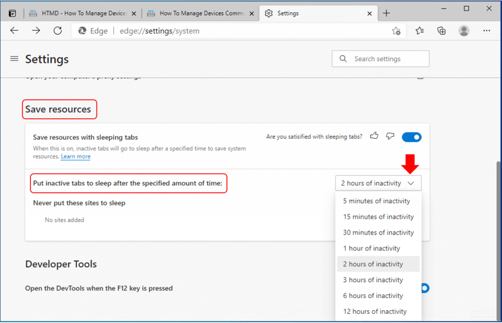 How To Enable Or Disable Sleeping Tabs In Microsoft Edge Chromium ...