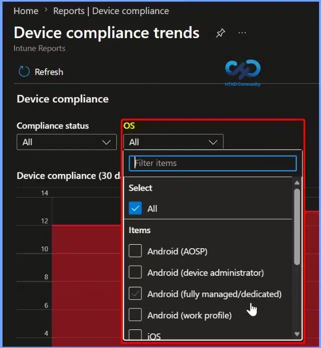 Monitor Device Compliance Trends and Track Compliance Changes Over Time in Microsoft Intune 5 Monitor Device Compliance Trends and Track Compliance Changes Over Time in Microsoft Intune - Fig.5