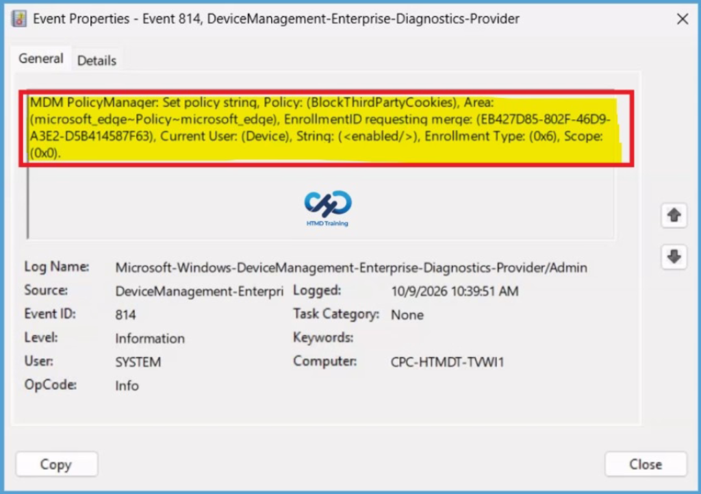 Microsoft Intune and Windows 365 Weekly Highlights: 266th HTMD Newsletter 5th to 9th October 2026 14 Block Third Party Cookies in Microsoft Edge using Intune to Improve Browser Privacy - 266th HTMD Newsletter 5th to 9th October 2026 Fig . 14